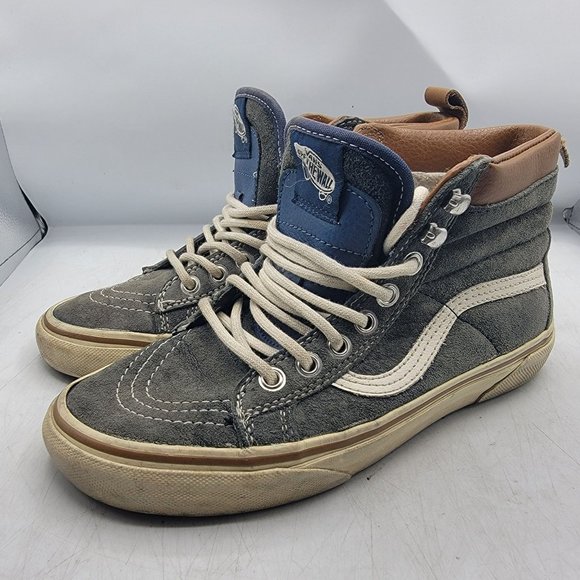 Vans Sk8 Hi Womens 6.5 Blue Sneaker Shoes Casual Outdoors Comfort Warm - Picture 4 of 14